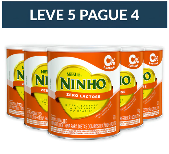 Leve 5 Pague 4 - Ninho Zero Lactose 700g